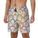 thumbnail image 1 of Balery Rainbow Flowers Bañador para hombre, shorts de playa de secado rápido con entrepierna y forro de compresión-3X-Large, 1 of 6
