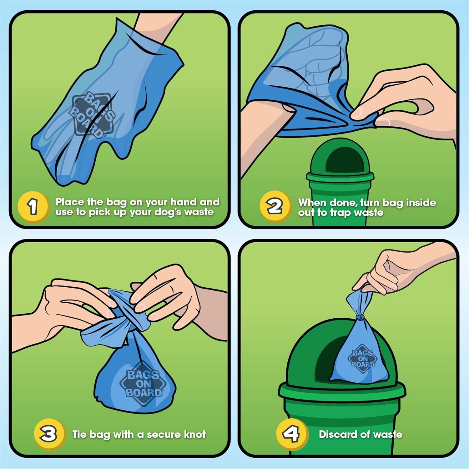 Dog Poop Bags | Strong, Leak Proof Dog Waste Bags | 9 x14 Inches, 315 Blue Bags