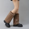 thumbnail image 4 of Skymirror 1 Pair Faux Fur Leg Warmers for Women Girls Plush Soft Boot Cuff Sleeves Fluffy Furry Leg Sleeve for Winter Warmth, 4 of 8