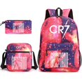 thumbnail image 1 of Mochila De moda CR7 para estudiantes, Juego de 3 piezas, capacidad para escuela, bolsa de viaje, bolso de hombro para bolígrafos Fivean  unisex, 1 of 2