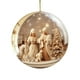 thumbnail image 2 of Corona de Belén de Navidad - Decoración religiosa acrílica para árbol y hogar - adorno colgante de 8x8 cm, 2 of 9