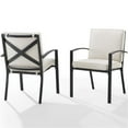 thumbnail image 4 of Afuera Living 20.5" Fabric & Metal Patio Dining Chair Set in Oatmeal (Set of 2), 4 of 17