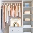 thumbnail image 4 of Yayeee Collapsible Cube Storage Bin with Lid Fabric Closet Decorative Basket with Handles, White Cat Rainbow, 4 of 7