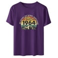 thumbnail image 2 of Kayannuo Blouses for Women Tee Shirts for Women Valentine's Day 1964 Vintage Shirt For Women 60th Birthday Gifts 1964 Birthday Gifts Idea Retro Short Sleevel T Shirts Party Tops Funny Tees, 2 of 4