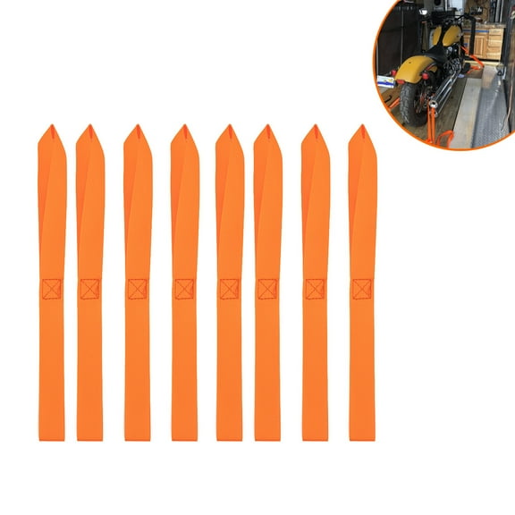 WORGEOUS Tie Down Straps For Motorcycle Orange 4 Pcs 19x1in