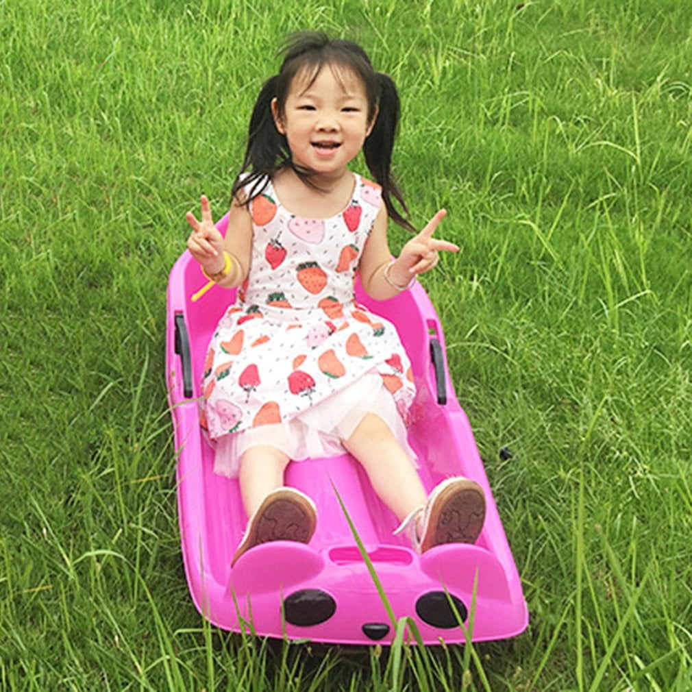 Wear-resistant Frost-resistant Thickened Sled Snowboard Grass Skiing Car Sliding Plate with Security Brake For Kids by