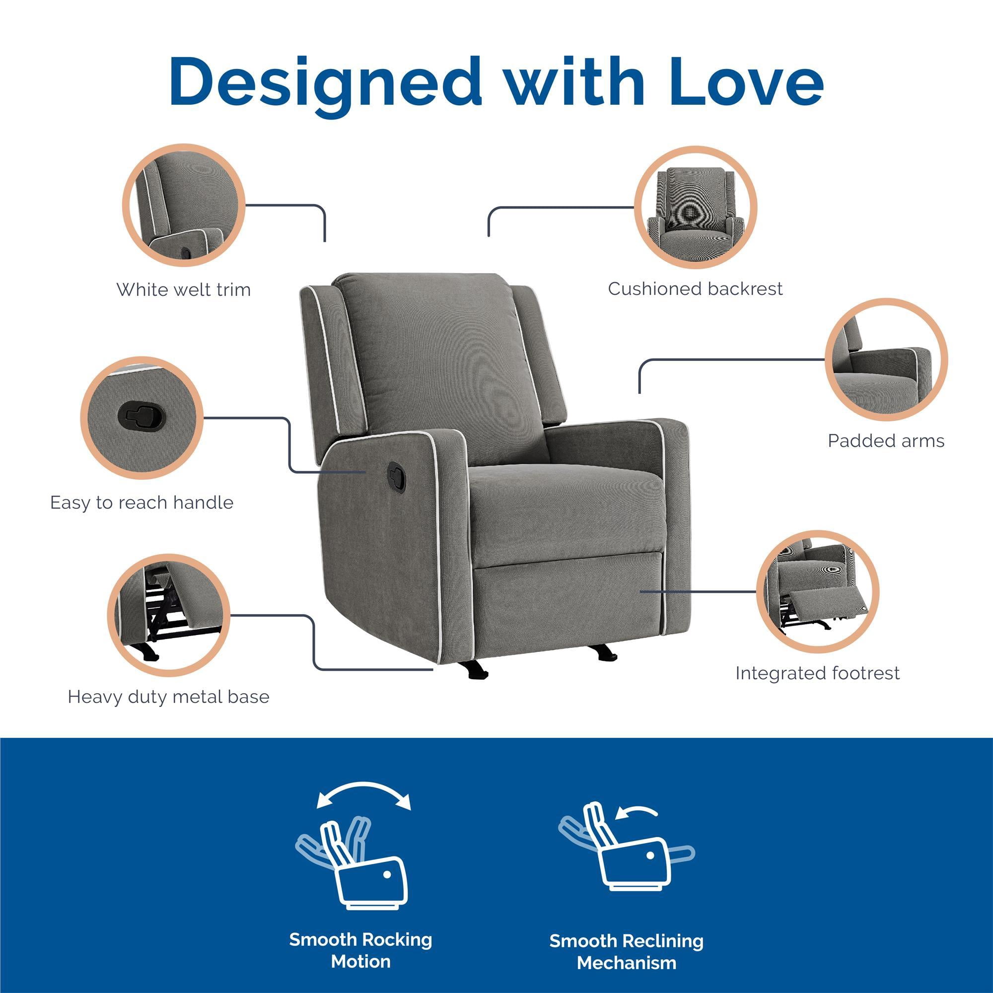 Baby Relax Robyn Nursery Glider Recliner Chair