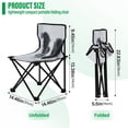 thumbnail image 3 of WOBOGO Cute Border Collie Camping Chair Convenient Four Corner Backrest Folding Stool Can Hold Up to 220lbs, 3 of 8