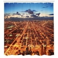 thumbnail image 3 of Ambesonne City Shower Curtain, Chicago Downtown Aerial, 69"Wx75"L, Orange Dark Orange Blue, 3 of 3