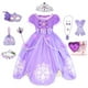 thumbnail image 2 of Vestido de Princesa Sofía para niña, disfraz de Cosplay con mangas abullonadas, vestidos de capas para fiesta de cumpleaños, disfraces de fantasía con volantes Sophia Fivean unisex, 2 of 2