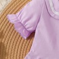 thumbnail image 7 of Girls Casual Pleated Dress with Round Neck Comfortable Party Wear Flowy Twirl Skirt For Toddler And Kids Everyday School Outdoor Spring Summer Autumn WinterPurple3-4 Years, 7 of 7