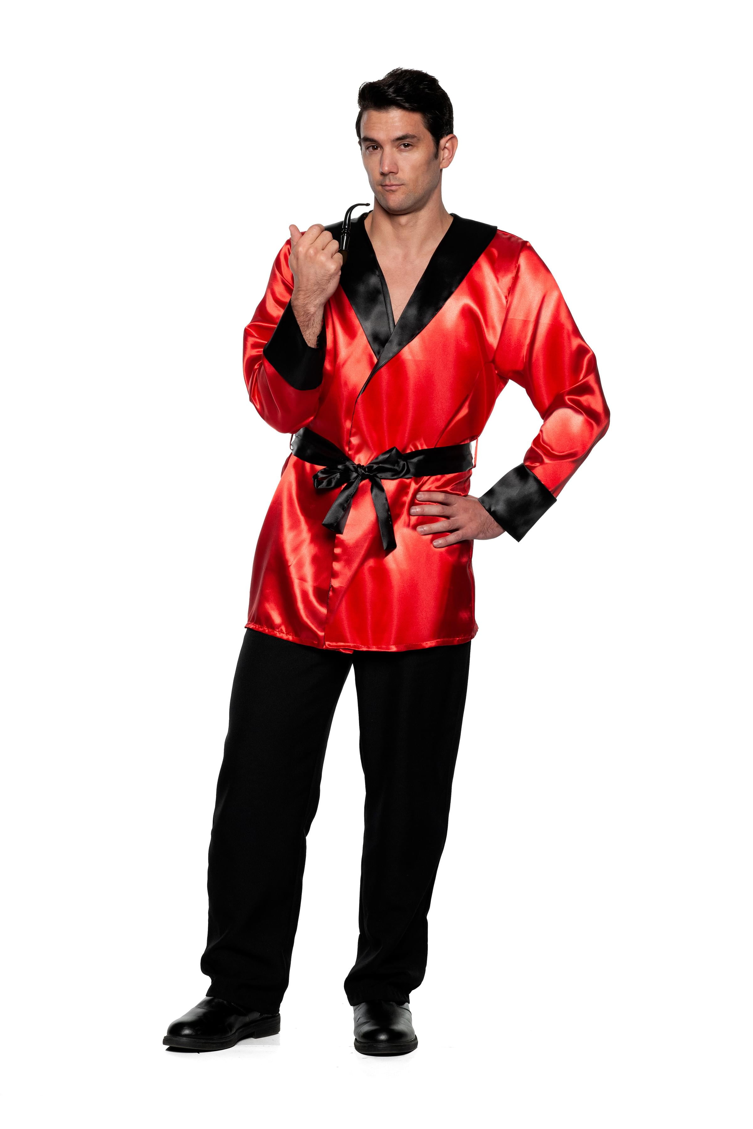 Melodieus Zo snel als een flits Onheil Red Satin Smoking Jacket Adult Costume | Standard - Walmart.com