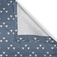 thumbnail image 6 of Ambesonne Geometric Valance & Curtain, Doodle Triangle Print, 55"x30", Night Blue White, 6 of 7