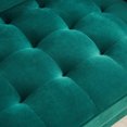thumbnail image 4 of JULYFOX Mid Century Modern Button Tufted Velvet Loveseat Sofa, Green, 4 of 8