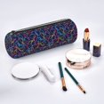 thumbnail image 2 of Disketp Multicolor Bowling Estuche Organizador de Lápices de Cuero, Estuche de Oficina con Cremallera para Bolígrafo y Lápiz, 2 of 6