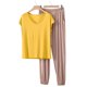 thumbnail image 2 of TaTaai Loose Fit Winter Sleepwear Women, Thick Warm Pajama Top with Pants, Solid Color Fleece Loungewear Set, Cozy Cold Weather Apparel Gift, 2 of 6