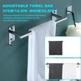 thumbnail image 2 of YDmeet Extendable Towel Rack Wall Mounted 304 Stainless Steel Chrome, Adjustable 14.5-23.6 inch for Bathroom, 2 of 7