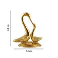thumbnail image 2 of Swan Pair Showpiece | Pair of Kissing Duck | Swan Showpieces for Home Decor | Showpiece for Office Desk, Living Room, Bedroom | Decorative Accents, Gifting Items | Brass Showpieces- 5 Inch, 2 of 5