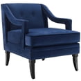 thumbnail image 2 of Modway Concur Button Tufted Performance Velvet Armchair in Navy, 2 of 4