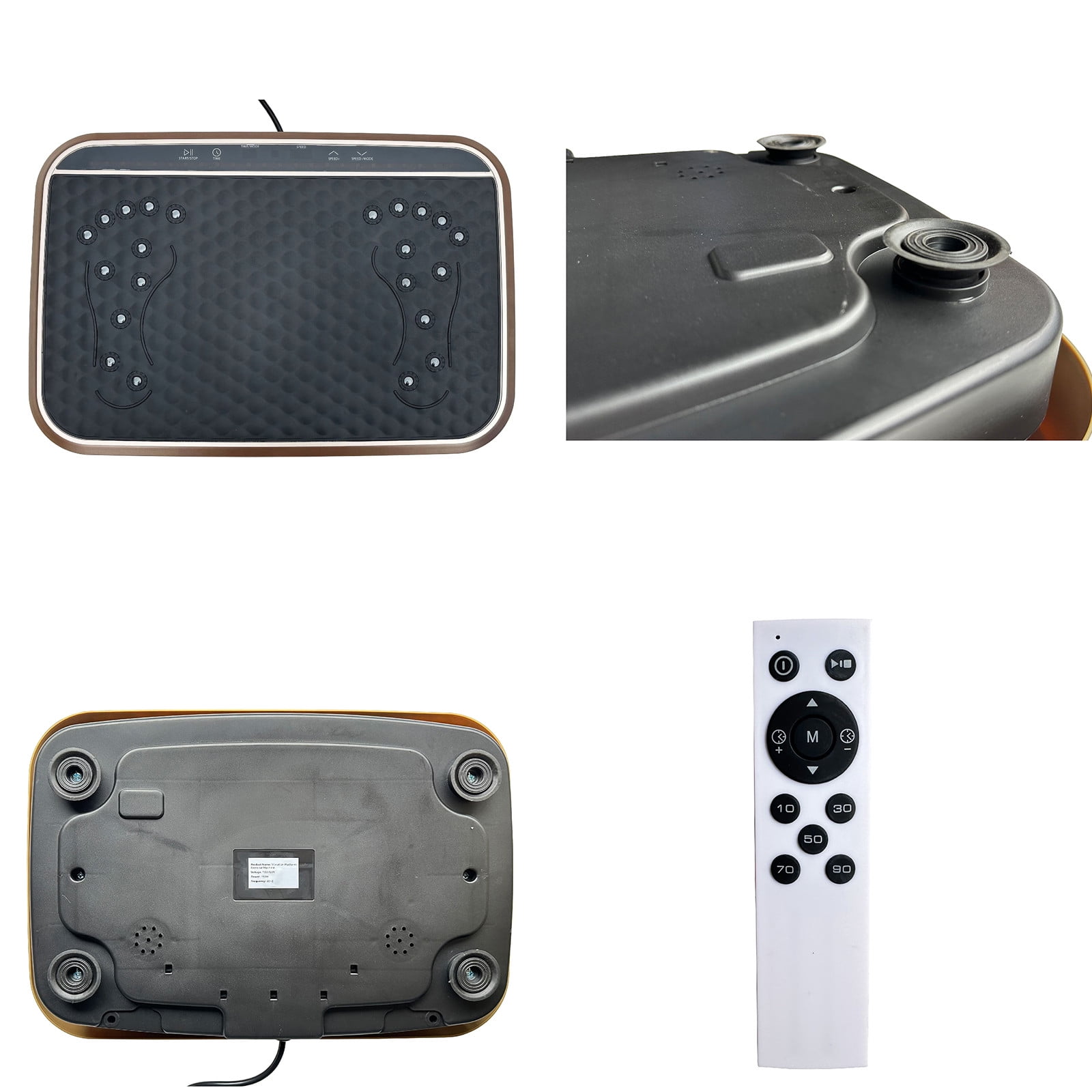 WEGFTDUOP Vibration Plate Exercise Machine with 120 Speed Levels - Vibrate Stand Shake-Whole Body Workout Platform for Weight Loss & Lymphatic Drainage