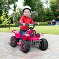 thumbnail image 2 of Qaba 6V Kids ATV Quad, 4 Wheeler Electric Ride on Car w/ Headlights, Pink, 2 of 10