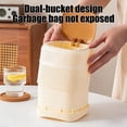 thumbnail image 6 of Leodye 1PCS Push Button Countertop Wastebasket, Mini Multipurpose Recycle Bin for Desktop Bedside Small Waste Collection -5.71x5.31x5.31in, 6 of 8
