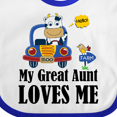 thumbnail image 4 of Inktastic Farmer Cow My Great Aunt Loves Me Boys or Girls Baby Bib, 4 of 4
