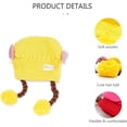 thumbnail image 5 of Gorros para bebés recién nacidos, gorros pequeños bonitos, gorro para niñas, gorro de lana tejido cálido para otoño e invierno, para bebés de 6 a 18 meses (amarillo), 5 of 5
