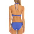 thumbnail image 2 of ISABELLA ROSE Women’s Queensland Rib Ribbed Banded Halter Bikini Top Blue L, 2 of 7