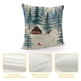 thumbnail image 4 of COMIO  Winter Wonderland Decorative Throw Pillow Covers, Snowy Forest Cardinal Red Bird Deer Fox Rabbit Cushion Case Decor, Farmhouse Christmas Holiday Seasonal Home Decor for Couch, 4 of 5