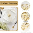 thumbnail image 5 of Gold Napkin Ring, Metal Napkin Holder, Party Dinner Napkin Holders for Christmas Thanksgiving Table Decorations, Christmas Banquet Decoration, Hollow Round Design Napkin Ring（12 Pcs）, 5 of 7