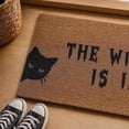 thumbnail image 4 of Hovilon Halloween Doormat 40x60cm, The Witch Is In Silhouette Welcome Mat, Durable Cloth Entry Rug, Whimsical Spooky Seasonal Decoration for Indoor Outdoor Front Door Porch, Fall Home Accent, 4 of 7