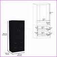 thumbnail image 5 of Armoires 71"H with 2 Doors, 2 Drawers & Hanging Rod | Black | Particle Board, 5 of 7