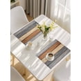 thumbnail image 5 of Farmhouse Haze Blue Brown Placemats Set of 4, Vintage Wooden Striped Placemats for Dining Table, Place Mats for Kitchen Tabletop, Waterproof Wipeable Dining Table Mats Set, 5 of 9