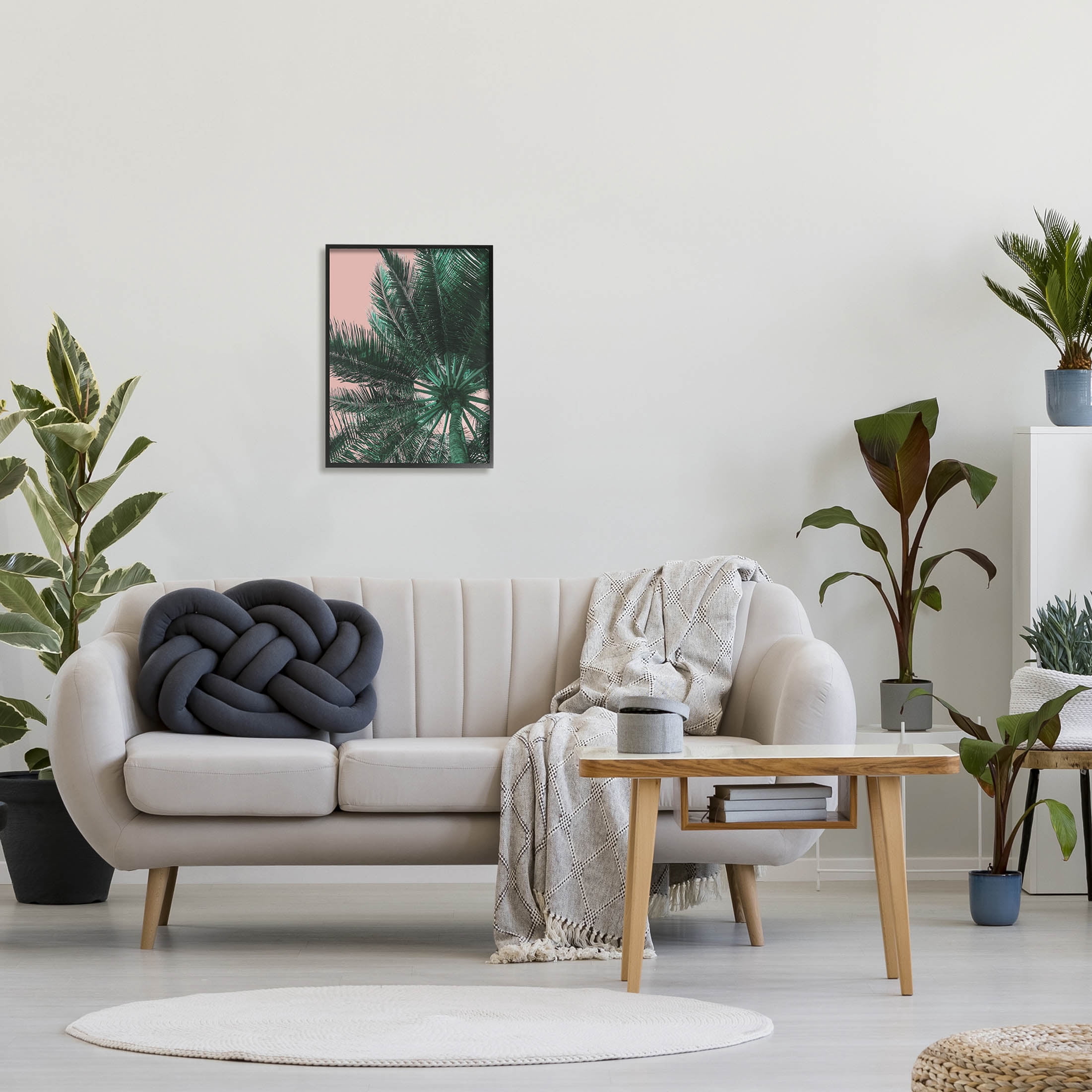 Stupell Industries Summer Overhead Palm Tree Photograph Black Framed Art Print Wall Art, Design by Lil' Rue