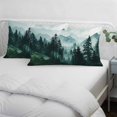 thumbnail image 4 of Dark Green Forest Throw Pillow Cover 12 x 20 Inch Decorative Pillow Cover Nature Foggy Mountain Pine Tree Lumbar Pillowcase Seasonal Rectangle Cushion Case for Couch Sofa Bed Living Room, 4 of 9