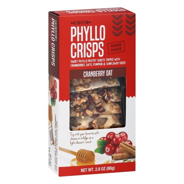 Phyllo Crisps Pastry Dough Sheets Crisp Snack Bundle Cranberry Oat