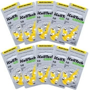 iCell Tech Size 10 Hearing Aid Batteries **Platinum**, 60 Batteries