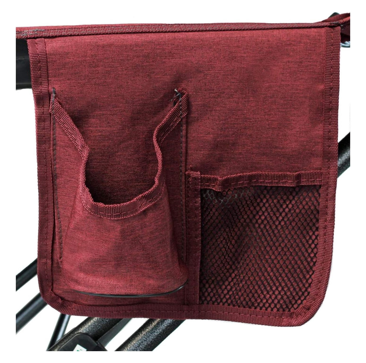 Portable Folding Metal Framed Hammock with Retractable Canopy and Side Pockets, Red