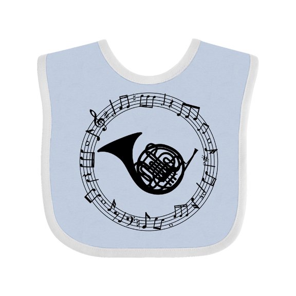 Inktastic French Horn Music Boys or Girls Baby Bib
