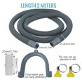 thumbnail image 4 of Drain Hose Extension Pipe Kit 6.6FT Universal Replacement Drain Hose Extension Tubes for Washing Machine Washer Dryer Dishwasher, 4 of 4