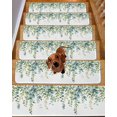 thumbnail image 2 of Stair Treads for Wooden Steps, Eucalyptus Green Peel and Stick Stair Treads with Adhesive, Gradient Leaves Retro Watercolor Plant Non Slip Indoor Stairs Runner Rugs Mats for Elders Dogs 8"x30"4PCS, 2 of 7