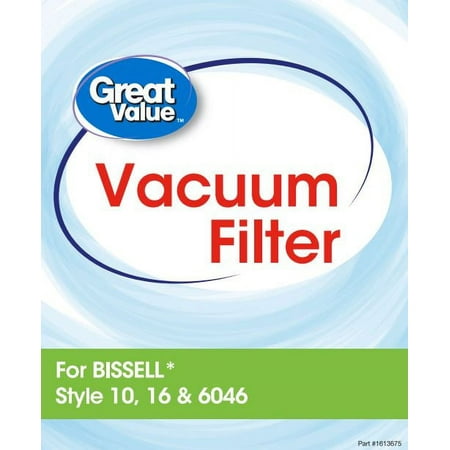 Great Value BISSELL Style 10, 16, & 6046 Vacuum Filter, 1 Count, 2341