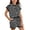 1-Black10, variant on Girls' Striped Clothes Set Short Sleeve Tee Shorts Set 2 Piece Pocket Outfit