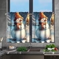 thumbnail image 5 of Christmas Tier Curtains for Small Windows, Snowman Half Window Curtains for Bedroom,28"X24", 5 of 6