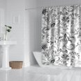 thumbnail image 3 of Extra Long Boho Shower Curtain 72x84 Inches - Vintage Floral & Tropical Leaves Pattern, Waterproof Bohemian Bathroom Decor with 12 Hooks, Tribal Rustic Style, 3 of 5