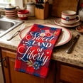 thumbnail image 5 of Cififendec 4th of July Kitchen Towel, 23.62"×15.75", Patriotic Red & Blue Buffalo Plaid Cotton Dish Cloth for Independence Day Party and Kitchen Decor, 5 of 5