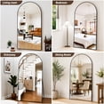 thumbnail image 5 of Mirrasia 71.3" x 26" Arched Full Length Mirror Floor Mirror with Stand，Black, 5 of 8