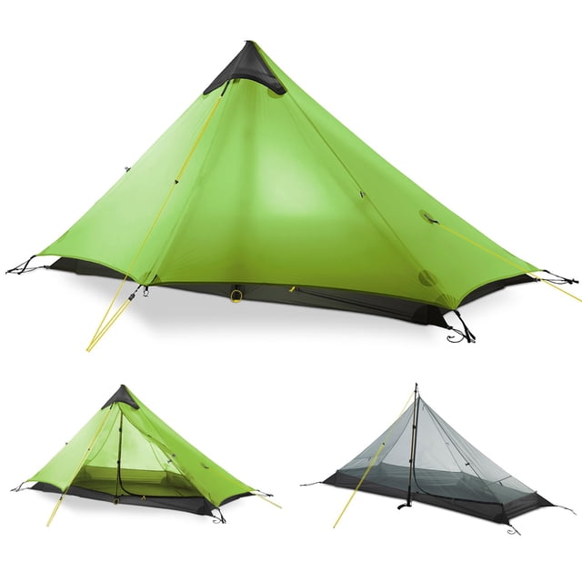 Tienda de campaña LANSHAN, ultraligera, impermeable para 1 persona, 3 estaciones, color verde