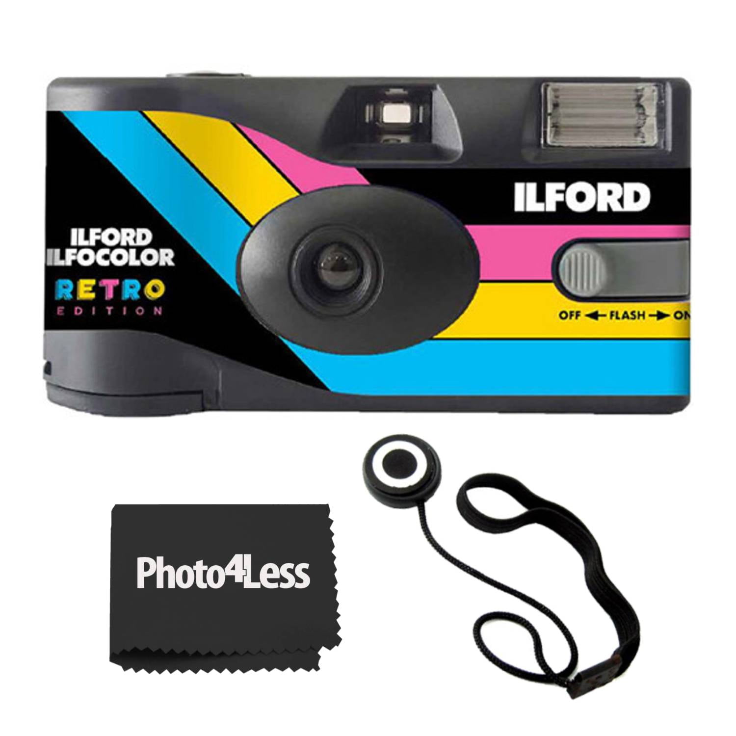 Ilford Ilfocolor Rapid Retro Single Use Camera + Lens Cap Holder